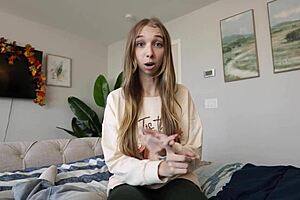 breezy bri teases stepbro with tight pussy before thanksgiving dinner bonding