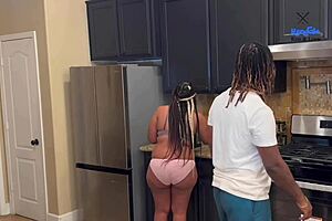 Stepmom's Unthinkable Kitchen Creampie Leads to Pregnancy