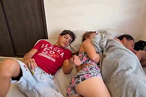 StepSon Shares Bed with Stepmom Fulfilling Taboo Fantasy Undetected