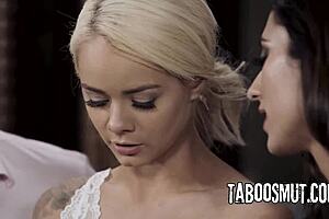 you like watching this bratty blonde get dominated hard by our kinky couple?