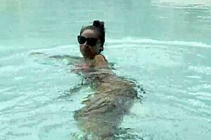 Ever seen Monika Fox's pink bikini pool tease?