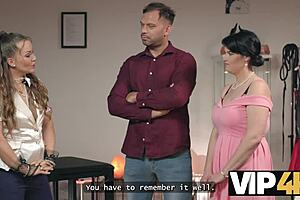 Fetish Funhouse Wife Submits to Cuckold Domination in Stockings at Night Club