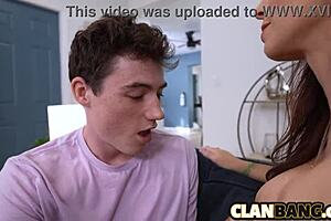 Grand milf cums hard on young stiff cock