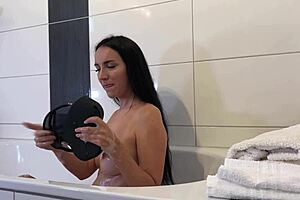 Stepmom Catches Stepson Jerking Bathroom Cock