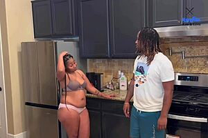 Stepmom's Unthinkable Kitchen Creampie Leads to Pregnancy