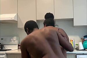 kitchen homemade black cock milf pussy lick and fuck pt2