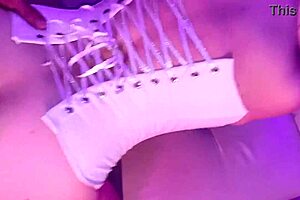 Bar Waitress Fucks for Cash in Hidden Room While Party Rages Outside?