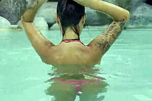 Ever seen Monika Fox's pink bikini pool tease?