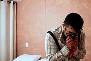 i catch my stepson sniffing my wet panties and it makes my big clit pussy drip... now i'm fucking him missionary style!