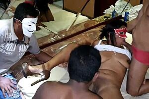 Cuckolded husband watches Taty Pantera ravished by studs