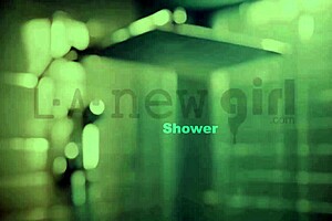 Fierce brunette milf mommy takes a steamy shower after petite teen casting interview on sofa