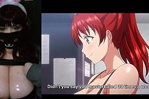 Slutty Redhead Wife Fucks Husband's Friend with Huge Tits Out