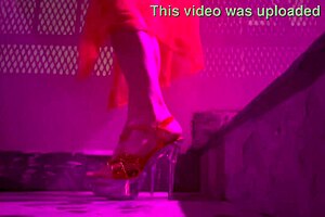 Italian Milf Teases Legs Lingerie Heels Smoke