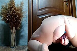stepmom's mistaken video to stepson shows huge ass doggystyle pantyhose pussy play