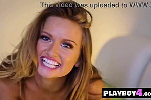 blonde brittney shumaker strips dancing in playboy shoot