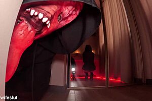 Unholy nun crazywifeslut summons anal demon with necronomicon for gaping creampie.