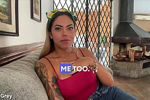 Busty Brazilian milf deepthroats wildly in pov