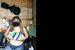 stepsis slut flaunts big tits homemade tease