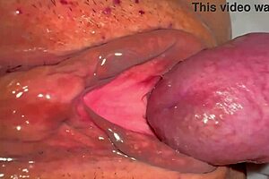pink shaved pussy throbs 227 days post virginity loss up close