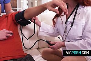 hey virgin patient, busty milf nurses and doctors gangbang your cock hard