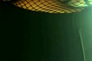 Latina milf wife flaunts huge natural tetona tits in fishnets