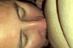 Wife moans deeply as huge clit gets sucked so richly on video