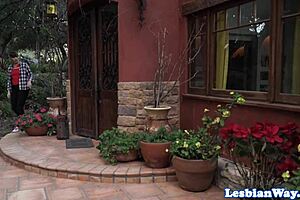 gorgeous dyke girlfriend gets fingered hard by her lesbian milf lover