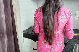 stepmom's big ass shakes as stepson seduces her into dirty hindi orgasm fuck