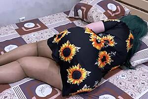 my stepmom called stepson to bed showed her big tits ass