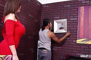 big butt brunette sara jay gets her pussy pounded by handyman's hard dick 😈🍆💦