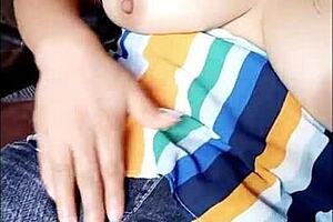 stepsis slut flaunts big tits homemade tease