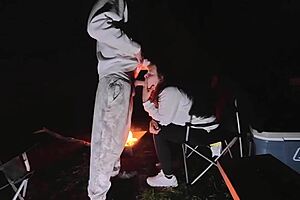 Sneaky Wife Bent Over Big Cock Campsite Public Fuck