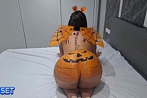 damn my stepsis huge ass kept me up all night shaking it halloween style