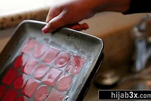 HIJAB EBONY HOTTIE FUCKS OLD AMERICAN GEEZER BAREBACK BED