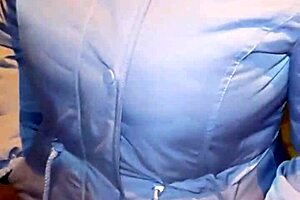 Madura flashes red thong in see-through leggings on street