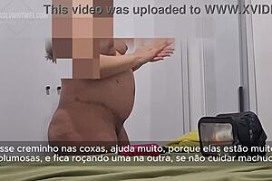 Grávida casada chupa fode dotado swing house cuckold humiliation fetish!