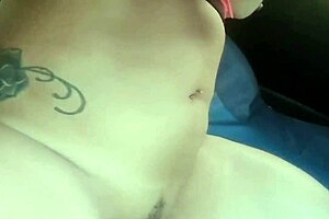 Hot slut with huge clit waits in car for my cock interview