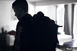 horny lesbians krissy lynn share big cock after kissing