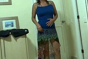 stepmom flashes her huge latina tits and hairy pussy, begs my friends to jerk off