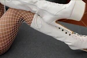 perfect body milf teases in heels pantyhose wanna rip em off?