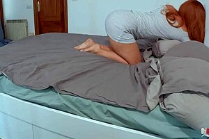 hey stepmom your juicy latina ass is stuck right on my bed