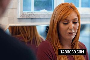 lauren phillips greets stepson naked then rides his big cock hard