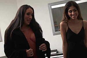 big boob brunettes assfucked hard in mmff foursome gaping deepthroat bed romp