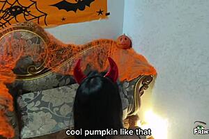 What if stepmom's Halloween pussy creampie came from her own stepson?