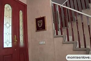 Stepmom Joins Teen For Steamy Bathroom Threesome Oral Action