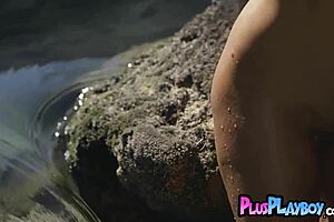 Stunning natural milf Anetta Keys strips naked outdoors showing petite body