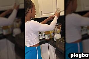 petite ebony milf misty stone teases and pleasures herself post-playboy