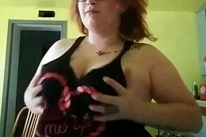 thick cum blasts all over milf's huge tits and juicy ass