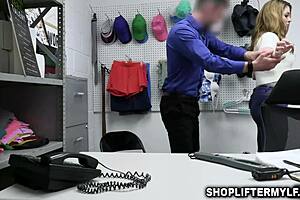 crystal taylor shoplifts then strips for security cock deal