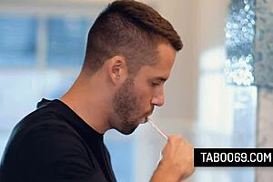 lauren phillips greets stepson naked then rides his big cock hard